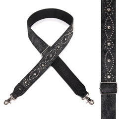 PST-2008  Montana West Western Guitar Style Tooled Crossbody Strap