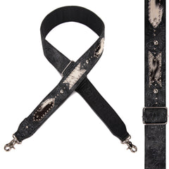 PST-2009  Montana West Western Guitar Style Tooled Cowhide Crossbody Strap