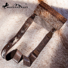 PST-2009  Montana West Western Guitar Style Tooled Cowhide Crossbody Strap