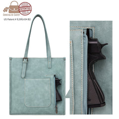 WG52-G8317 Wrangler Aztec Concealed Carry Tote - Turquoise