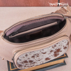 TR165-194A  Trinity Ranch Genuine Hair-On Cowhide Fringe Belt Bag