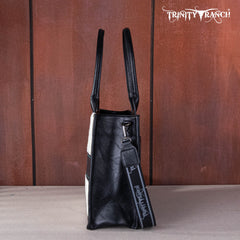 TR170G-8119S   Trinity Ranch Hair On Cowhide Concealed Carry Tote/Crossbody - Black