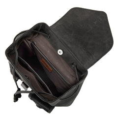 TR185-9110   Trinity Ranch Genuine Hair-On Cowhide Tooled Backpack - Black