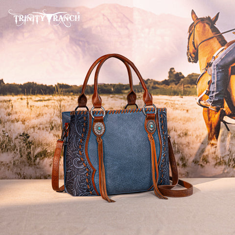 TR192G-8322  Trinity Ranch Concho Collection Tote/Crossbody