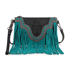 TR194-181  Trinity Ranch  Floral Tooled Collection Clutch/Crossbody