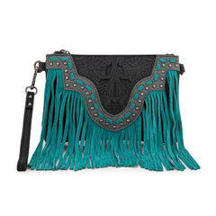 TR194-181  Trinity Ranch  Floral Tooled Collection Clutch/Crossbody