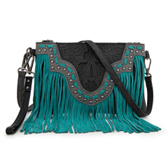 TR194-181  Trinity Ranch  Floral Tooled Collection Clutch/Crossbody
