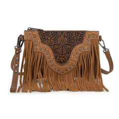 TR194-181  Trinity Ranch  Floral Tooled Collection Clutch/Crossbody