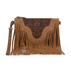 TR194-181  Trinity Ranch  Floral Tooled Collection Clutch/Crossbody