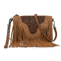 TR194-181  Trinity Ranch  Floral Tooled Collection Clutch/Crossbody