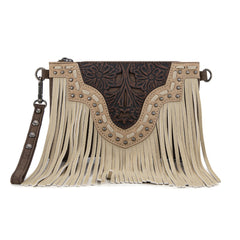 TR194-181  Trinity Ranch  Floral Tooled Collection Clutch/Crossbody