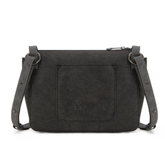 TR196-8287  Trinity Ranch Aztec Tooled Fringe Crossbody