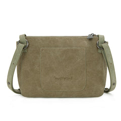 TR196-8287  Trinity Ranch Aztec Tooled Fringe Crossbody
