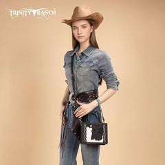 TR198-8121  Trinity Ranch Western Hair-On Cowhide Mini Tote/Crossbody