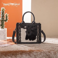 TR198-8121  Trinity Ranch Western Hair-On Cowhide Mini Tote/Crossbody