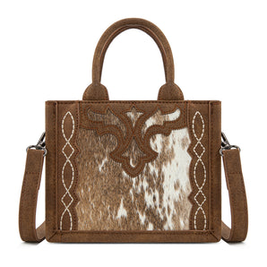 TR198-8121 Trinity Ranch Western Hair-On Cowhide Mini Tote/Crossbody