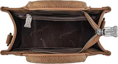 TR198-8121  Trinity Ranch Western Hair-On Cowhide Mini Tote/Crossbody