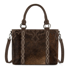 TR198G-8899 Trinity Ranch Genuine Hair-On Cowhide Collection Concealed Carry Tote
