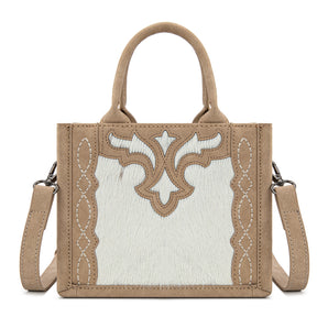 TR198-8121 Trinity Ranch Western Hair-On Cowhide Mini Tote/Crossbody