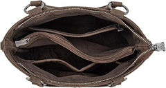 TR198G-8899 Trinity Ranch Genuine Hair-On Cowhide Collection Concealed Carry Tote