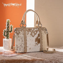 TR198G-8899 Trinity Ranch Genuine Hair-On Cowhide Collection Concealed Carry Tote