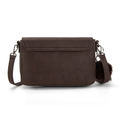 TR202-8320CF  Trinity Ranch Genuine Cowhide Crossbody -Coffee