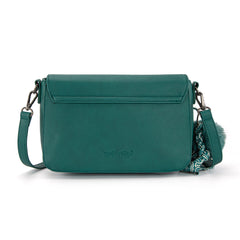 TR202-8320TQ  Trinity Ranch Genuine Cowhide Crossbody - Turquoise