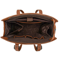 TR202G-8355  Trinity Ranch  Genuine Cowhide  Carry-All Cowhide Concealed Carry Large Tote /Crossbody - Brown