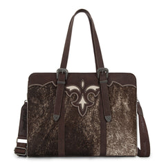 TR202G-8355CF  Trinity Ranch Genuine Cowhide Carry-All Cowhide Concealed Carry Large Tote /Crossbody - Coffee