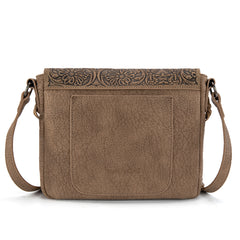 TR203-8360  Trinity Ranch Genuine Hair-On Cowhide Tooled Collection Crossbody
