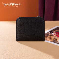 TR203-W2003 Trinity Ranch Hair-On Cowhide Tooled Collection Wallet