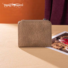 TR203-W2003 Trinity Ranch Hair-On Cowhide Tooled Collection Wallet
