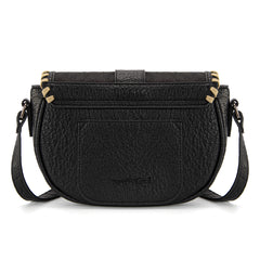TR204-8360  Trinity Ranch Western Hair-On Cowhide Saddle Crossbody - Black