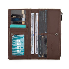 TR203-W2002 Trinity Ranch Hair-On Cowhide Tooled Collection Wallet