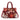 WG-HB-438-8120-BDY Wrangler Floral Print Braided Tote Bag - Burgundy