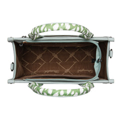 SP-WG102-8120SDEER-Mint  Wrangler Deer Print Concealed Carry Tote/Crossbody - Mint