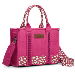 SP-WG102-8120SDEER-PK  Wrangler Deer Print Concealed Carry Tote/Crossbody - Pink