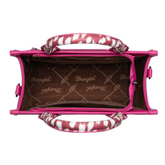 SP-WG102-8120SDEER-PK  Wrangler Deer Print Concealed Carry Tote/Crossbody - Pink