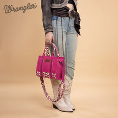 SP-WG102-8120SDEER-PK  Wrangler Deer Print Concealed Carry Tote/Crossbody - Pink