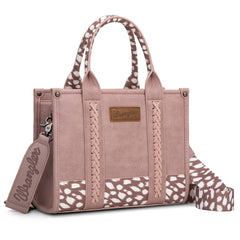 SP-WG102-8120SDEER-PP  Wrangler Deer Print Concealed Carry Tote/Crossbody -Purple