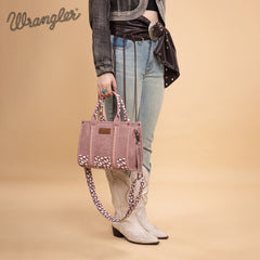 SP-WG102-8120SDEER-PP  Wrangler Deer Print Concealed Carry Tote/Crossbody -Purple