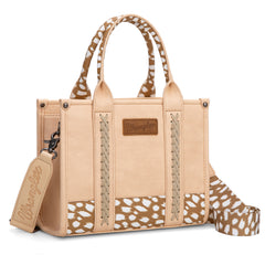 SP-WG102-8120SDEER-TN  Wrangler Deer Print Concealed Carry Tote/Crossbody - Tan