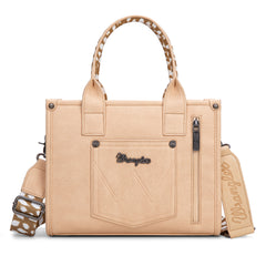 SP-WG102-8120SDEER-TN  Wrangler Deer Print Concealed Carry Tote/Crossbody - Tan