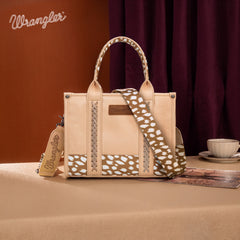 SP-WG102-8120SDEER-TN  Wrangler Deer Print Concealed Carry Tote/Crossbody - Tan