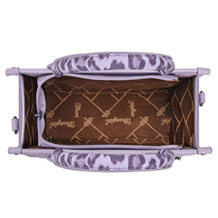 WG102-8120S  Wrangler Leopard  Print Concealed Carry Tote/Crossbody - Leopard-Purple