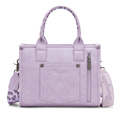 WG102-8120S  Wrangler Leopard  Print Concealed Carry Tote/Crossbody - Leopard-Purple