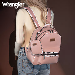 WG102-8603 Wrangler Cow Print Backpack With Coin Pouch