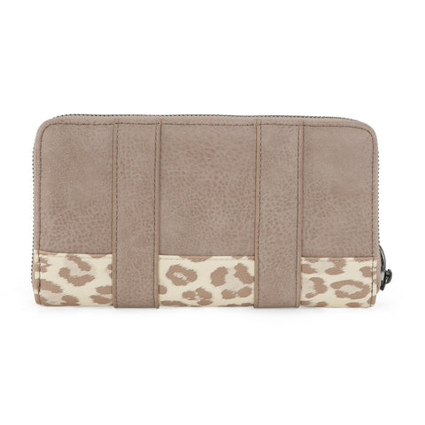 WG102-W006  Wrangler Leopard Print Wallet  -Tan