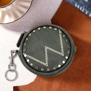 WG116-001 Wrangler Circular Coin Pouch "W" Logo Bag Charm - Green