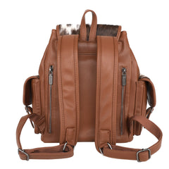 WG12-9110  Wrangler Hair-on Cowhide Backpack - Brown